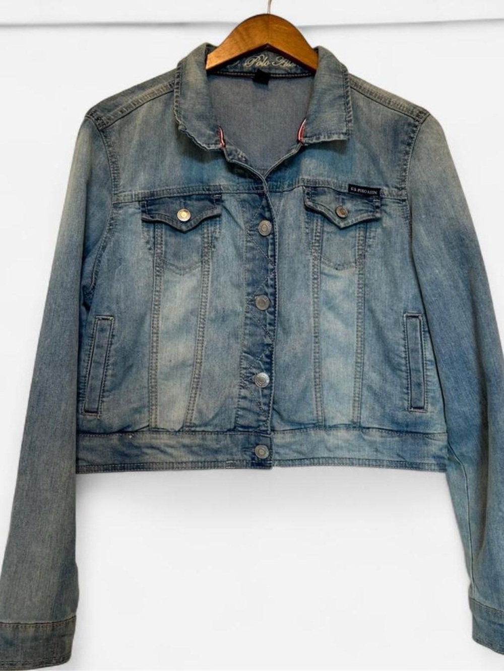 Y2K Ralph Lauren Women's Cropped Denim Jacket
